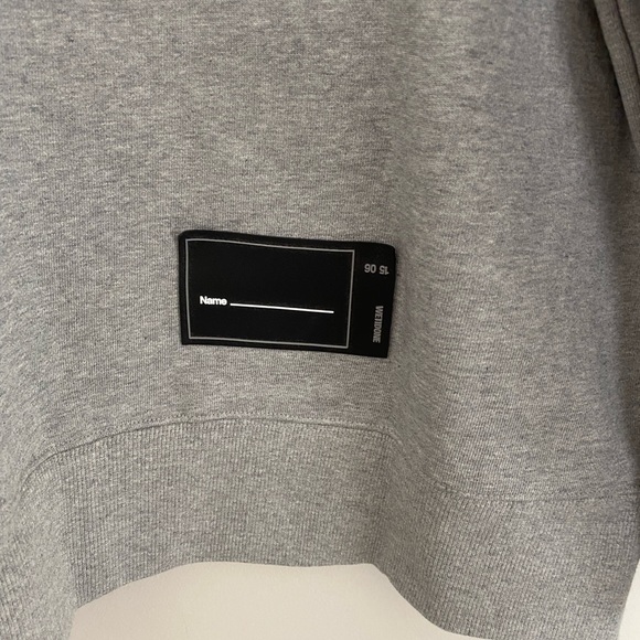 NEW We11done Gray Reflective Logo Sweatshirt - Picture 5 of 9